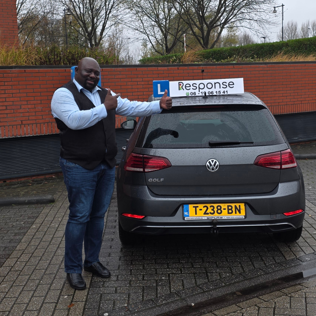Taxi rijschool - leerling geslaagd